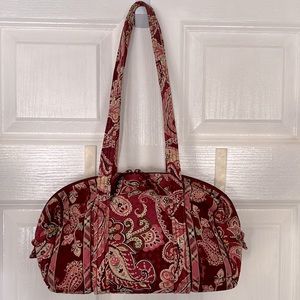 EUC! Piccadilly Plum Betsy Paisley Quilted Satchel Bag by Vera Bradley